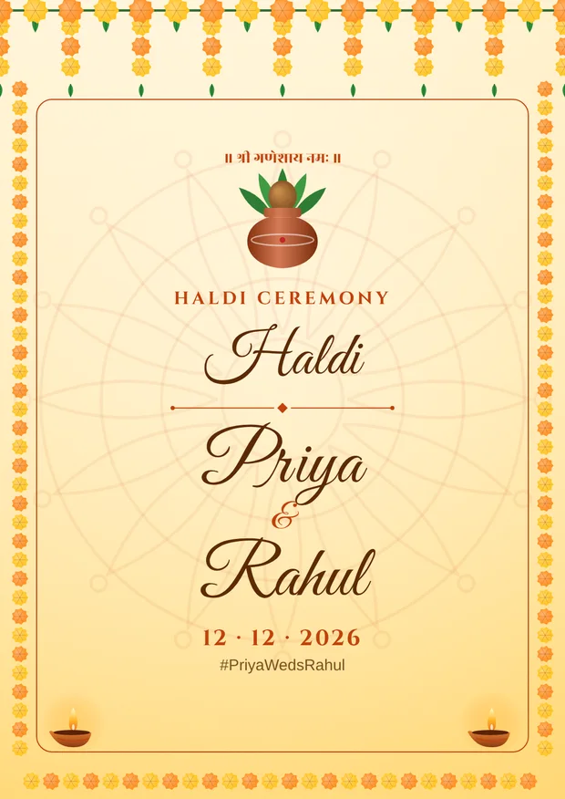 Haldi invite design